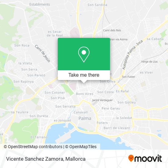 Vicente Sanchez Zamora map