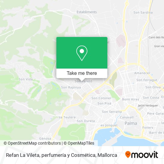 Refan La Vileta, perfumería y Cosmética map