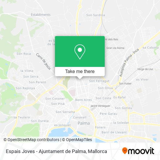mapa Espais Joves - Ajuntament de Palma
