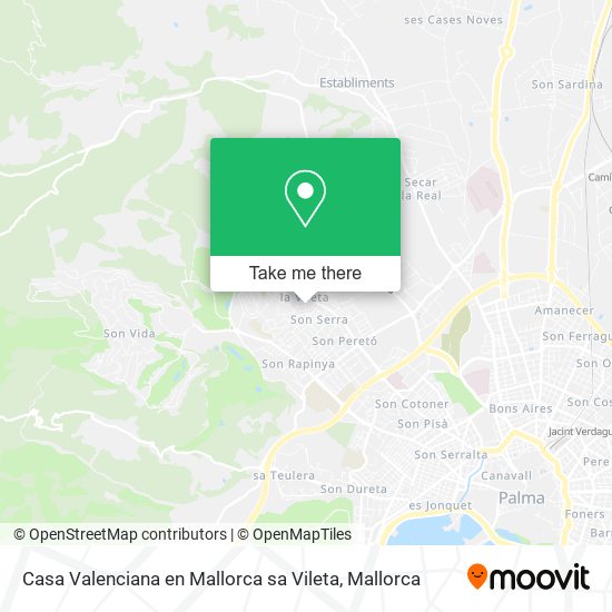 mapa Casa Valenciana en Mallorca sa Vileta