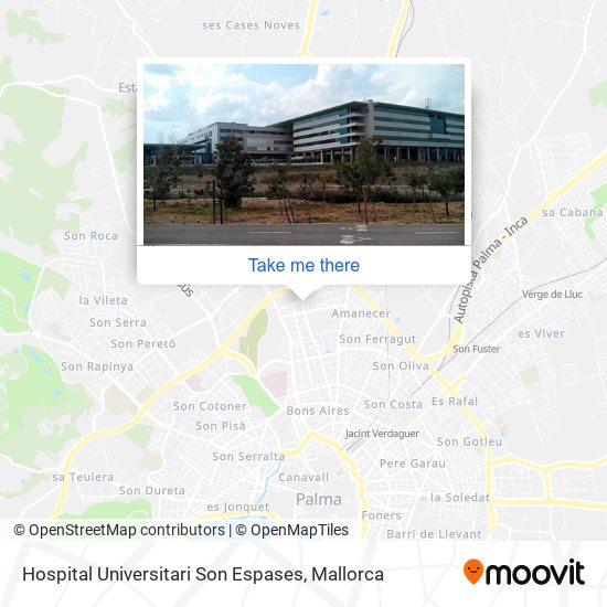 mapa Hospital Universitari Son Espases
