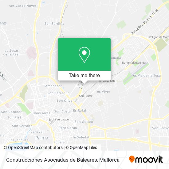 mapa Construcciones Asociadas de Baleares