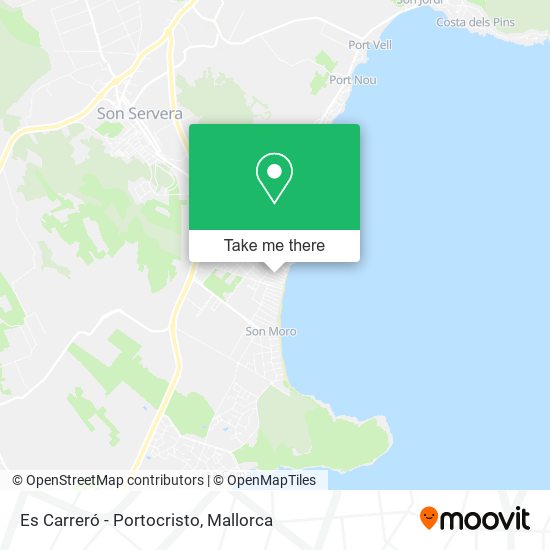 mapa Es Carreró - Portocristo