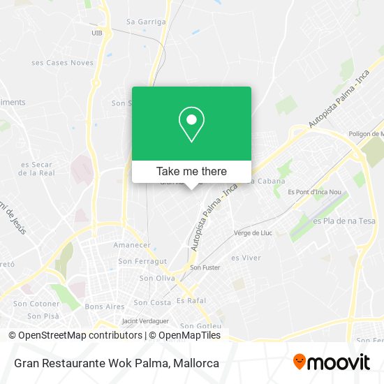mapa Gran Restaurante Wok Palma