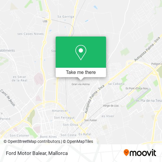 mapa Ford Motor Balear