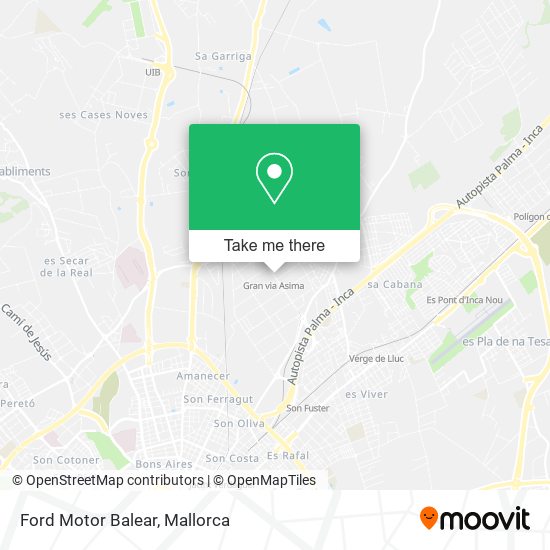 Ford Motor Balear map