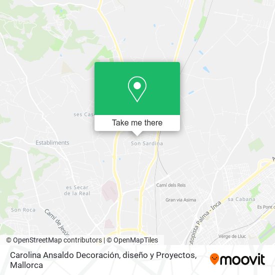 mapa Carolina Ansaldo Decoración, diseño y Proyectos