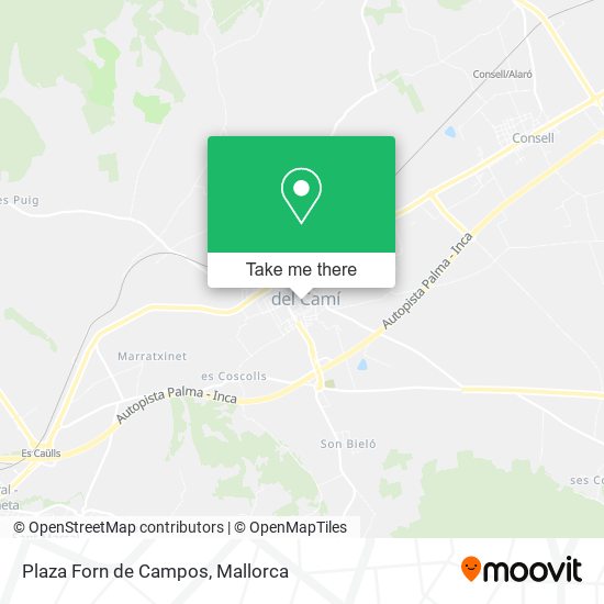 Plaza Forn de Campos map