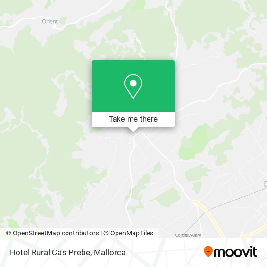 Hotel Rural Ca's Prebe map