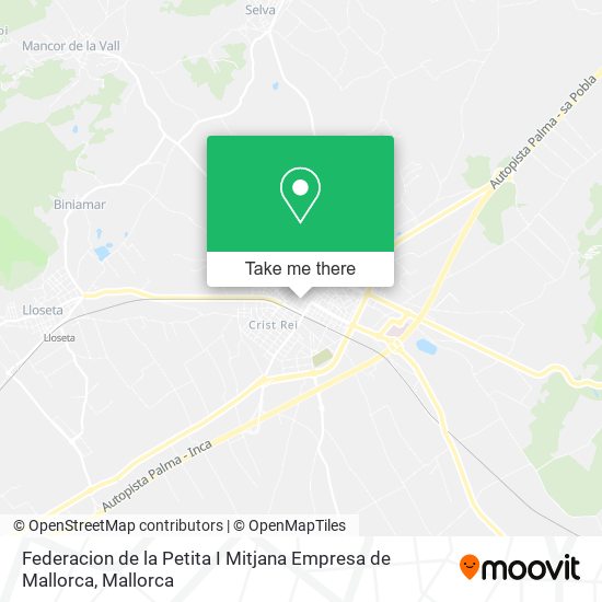 mapa Federacion de la Petita I Mitjana Empresa de Mallorca