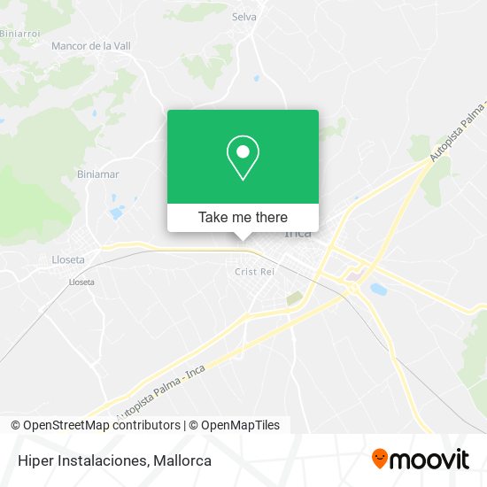 Hiper Instalaciones map