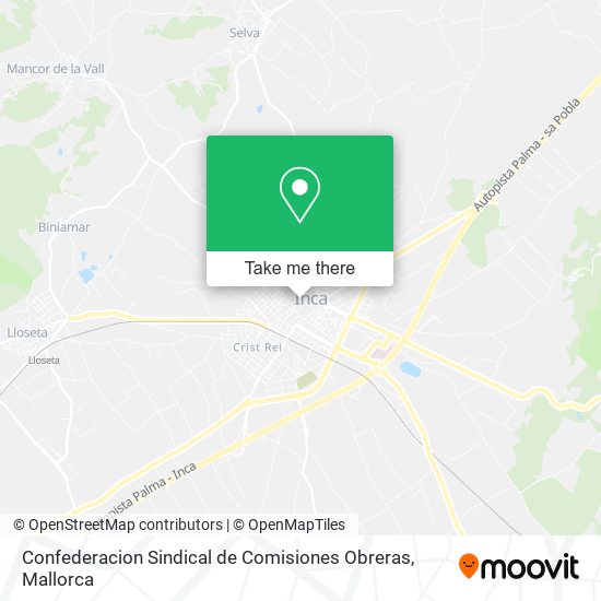 Confederacion Sindical de Comisiones Obreras map
