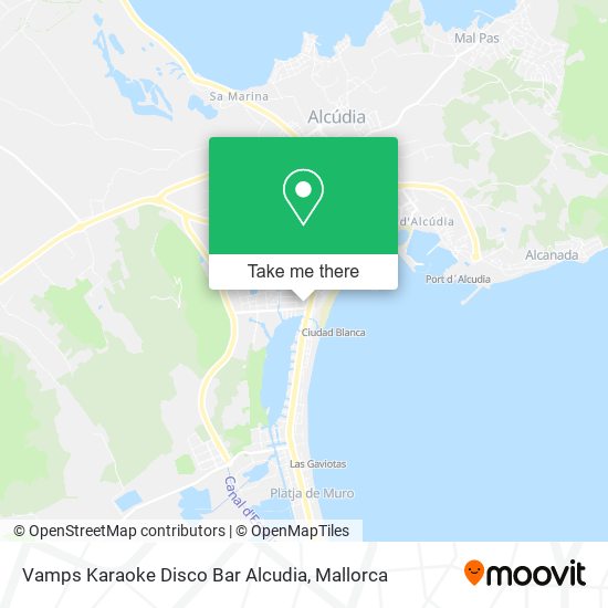 mapa Vamps Karaoke Disco Bar Alcudia