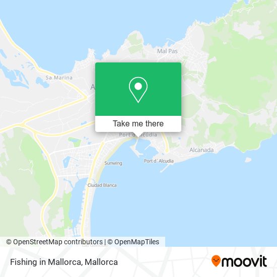 Fishing in Mallorca map