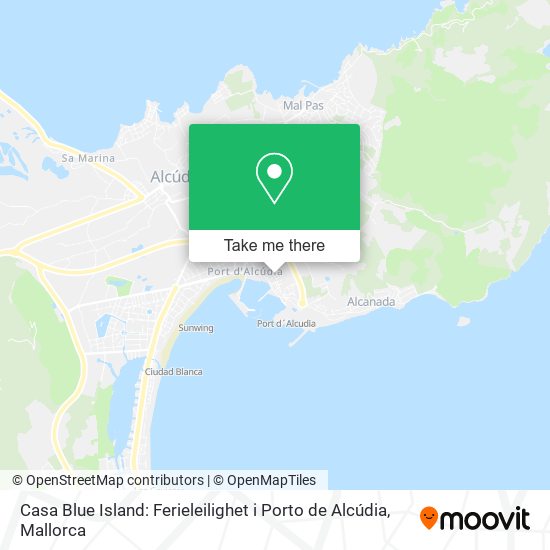 mapa Casa Blue Island: Ferieleilighet i Porto de Alcúdia