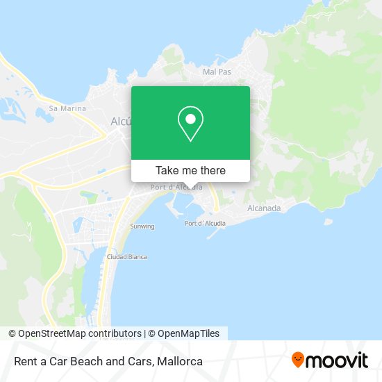 mapa Rent a Car Beach and Cars
