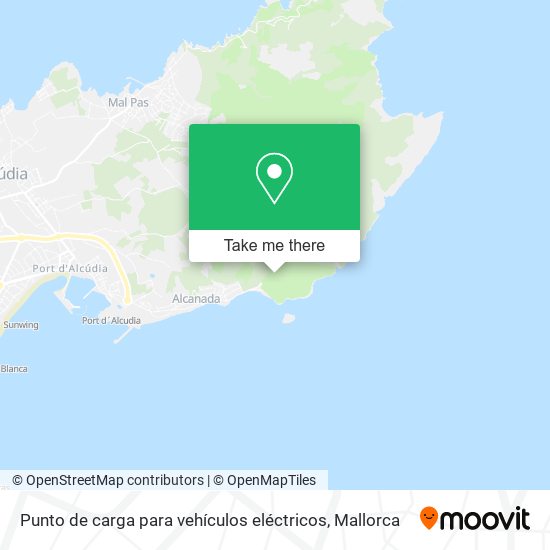 mapa Punto de carga para vehículos eléctricos