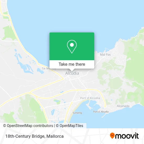 18th-Century Bridge map