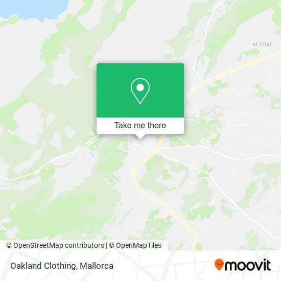mapa Oakland Clothing