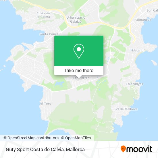 Guty Sport Costa de Calvia map