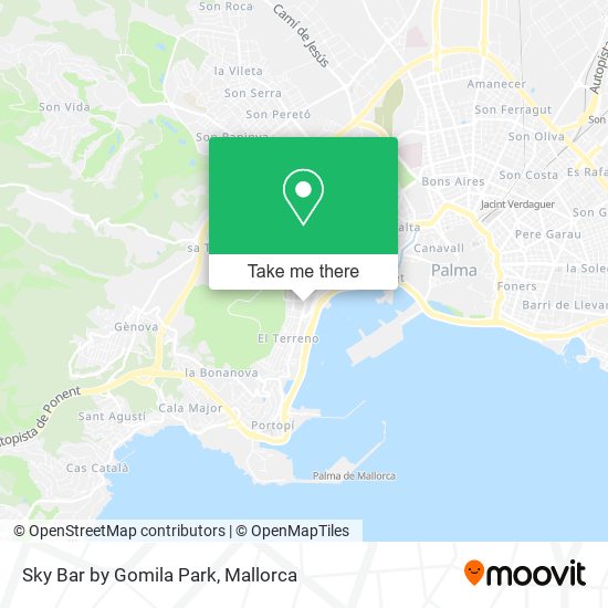 Sky Bar by Gomila Park map