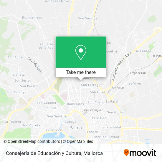 Consejería de Educación y Cultura map