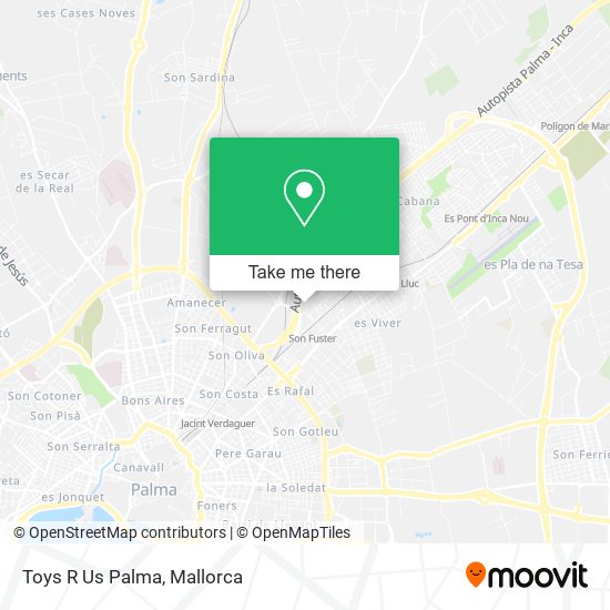 Toys R Us Palma map