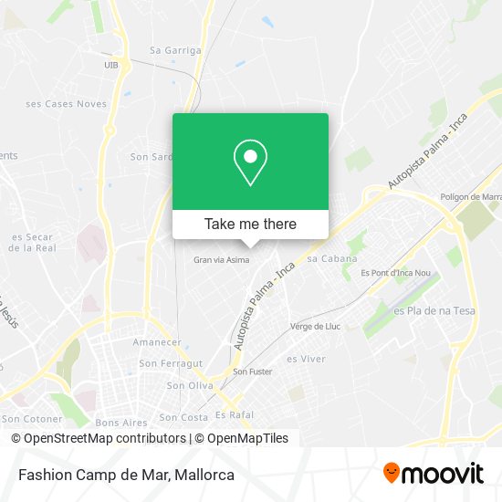 Fashion Camp de Mar map