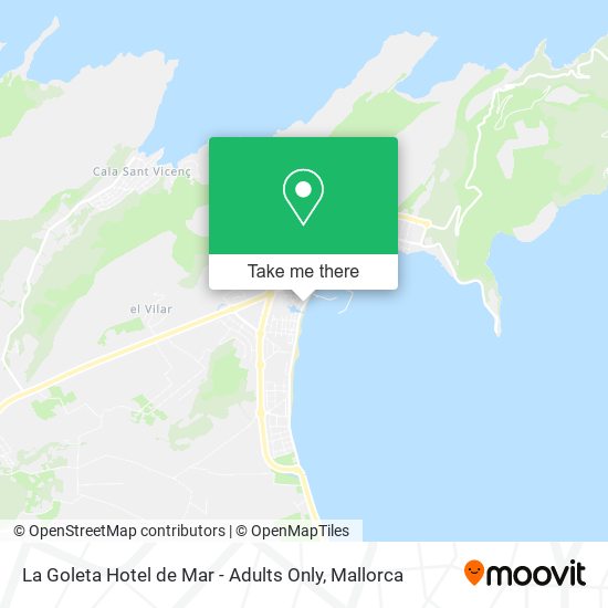 La Goleta Hotel de Mar - Adults Only map
