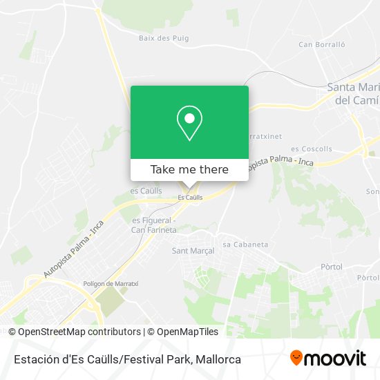 mapa Estación d'Es Caülls / Festival Park