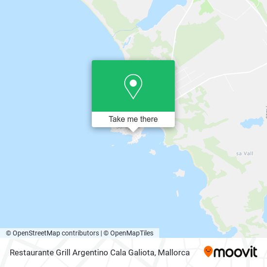 mapa Restaurante Grill Argentino Cala Galiota