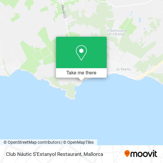 mapa Club Náutic S'Estanyol Restaurant