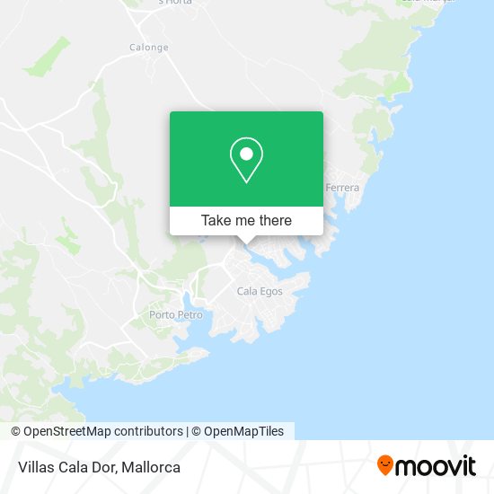 Villas Cala Dor map