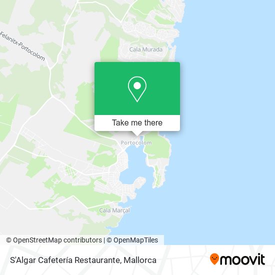 mapa S'Algar Cafetería Restaurante