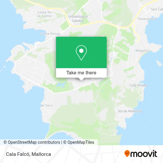 Cala Falcó map