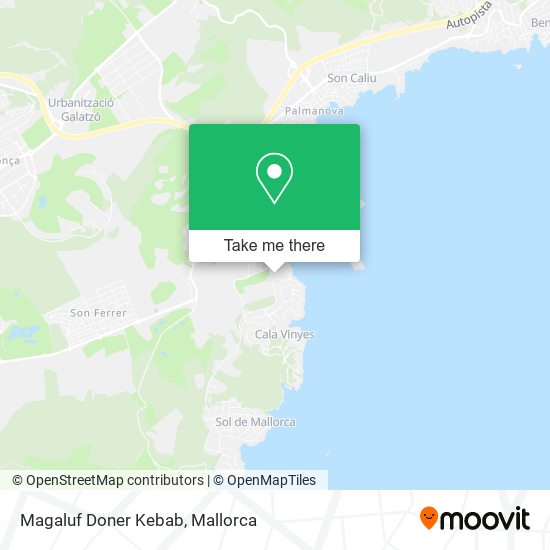 Magaluf Doner Kebab map