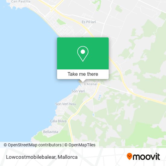 Lowcostmobilebalear map