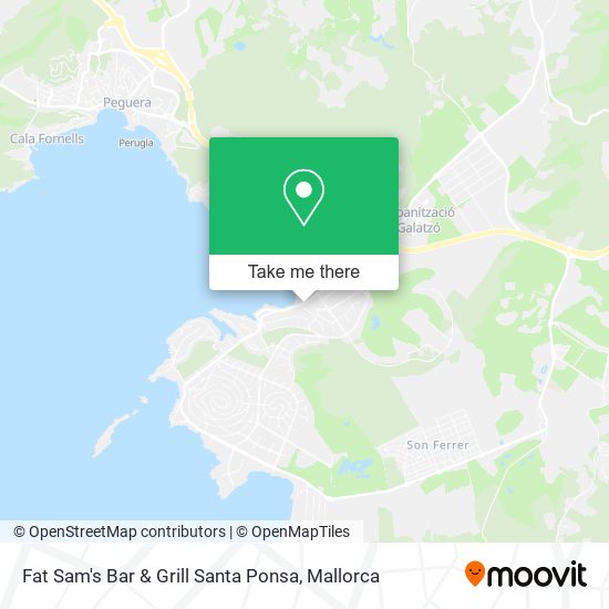 mapa Fat Sam's Bar & Grill Santa Ponsa