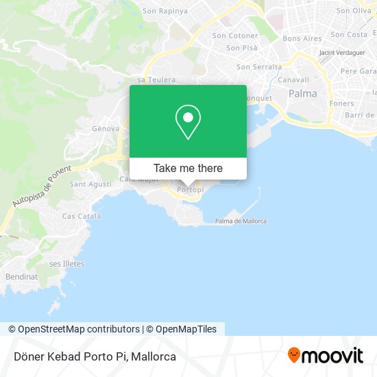 mapa Döner Kebad Porto Pi