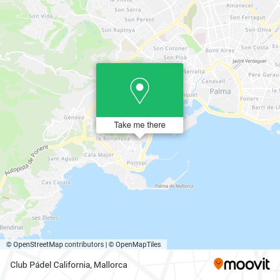 mapa Club Pádel California