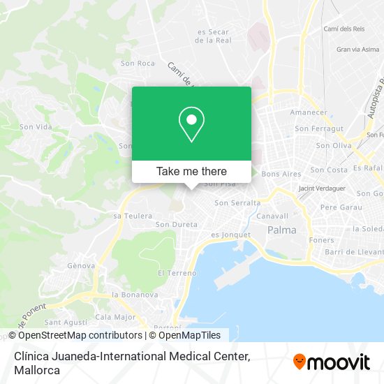 mapa Clínica Juaneda-International Medical Center