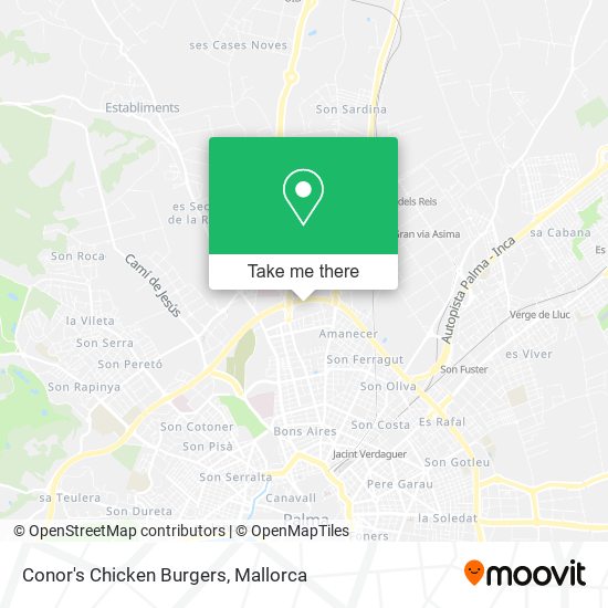 Conor's Chicken Burgers map