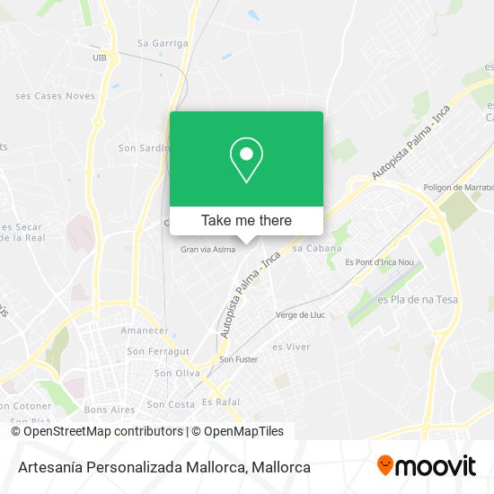 Artesanía Personalizada Mallorca map