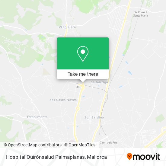 Hospital Quirónsalud Palmaplanas map