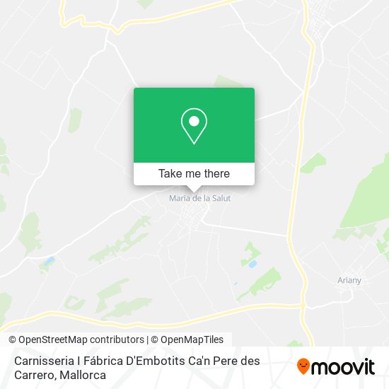 mapa Carnisseria I Fábrica D'Embotits Ca'n Pere des Carrero