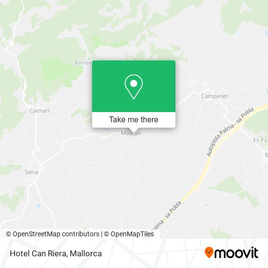 Hotel Can Riera map