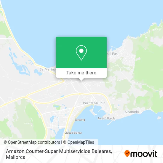 Amazon Counter-Super Multiservicios Baleares map