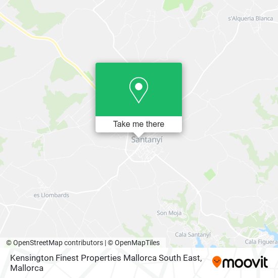 Kensington Finest Properties Mallorca South East map