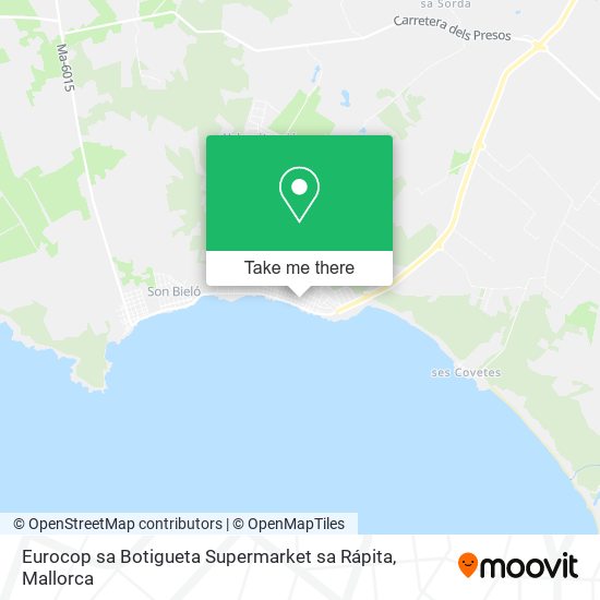 mapa Eurocop sa Botigueta Supermarket sa Rápita