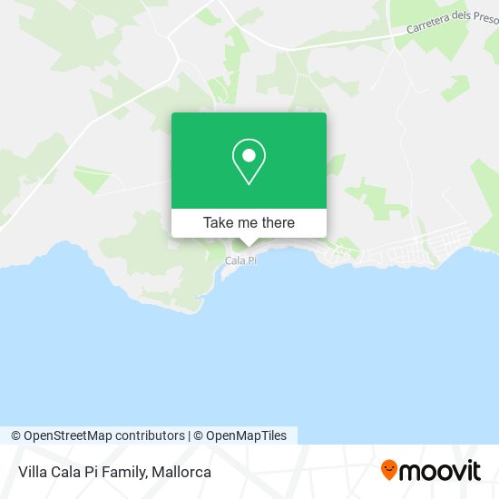 mapa Villa Cala Pi Family